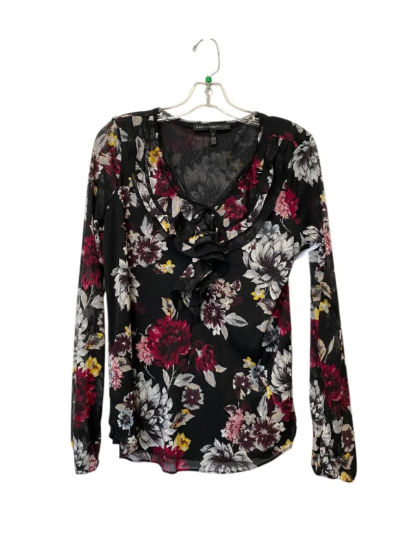 Top Long Sleeve By White House Black Market In Floral Print, Size: S