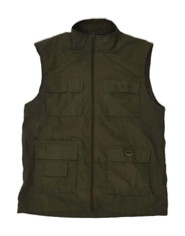 MOUNTAIN WAREHOUSE Mens Utility Gilet UK 40 Large Green Polyester