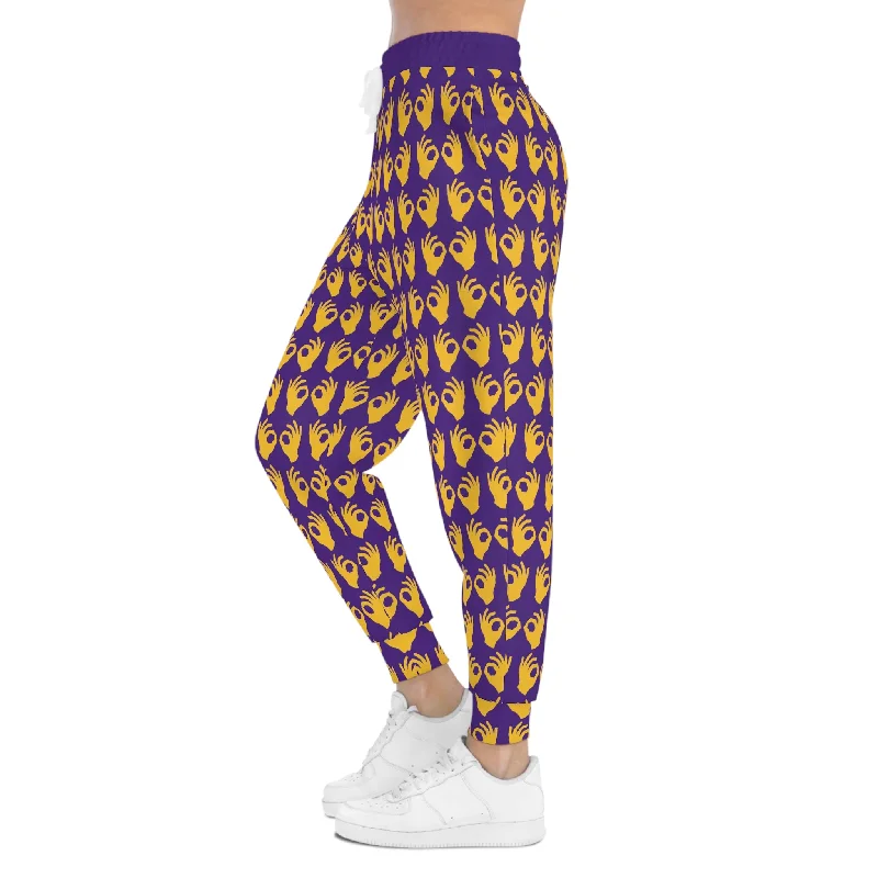 Athletic Joggers - Purple/Gold Griddy