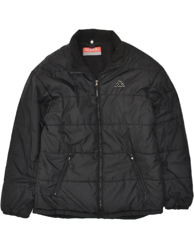 KAPPA Mens Padded Jacket UK 40 Large Black Polyamide