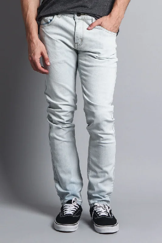 Premium Denim Skinny Fit Jeans (Bleach Blue)