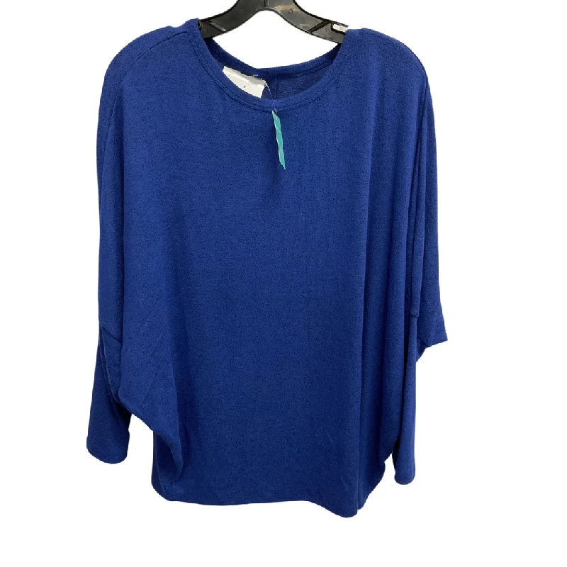 Top 3/4 Sleeve Basic By Maurices In Blue, Size: M