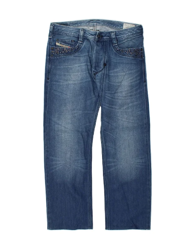 DIESEL Mens Timmen Straight Jeans W34 L28 Blue Cotton