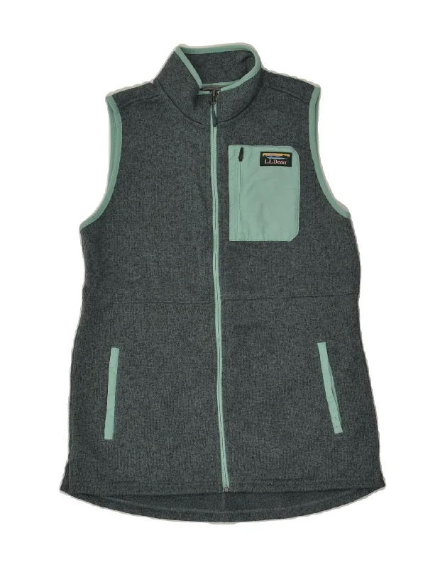 L.L.BEAN Mens Gilet UK 36 Small Grey Polyester