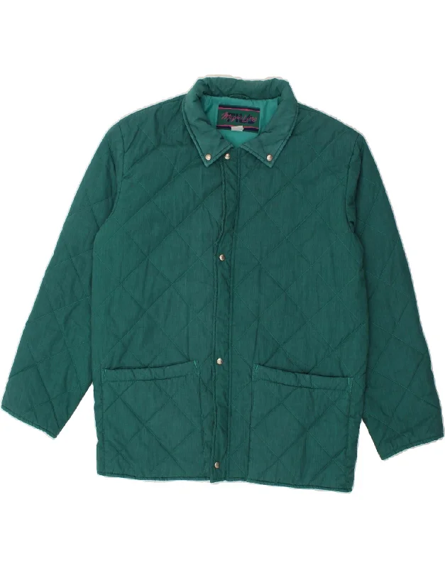 FILA Mens Quilted Jacket UK 38 Medium Green