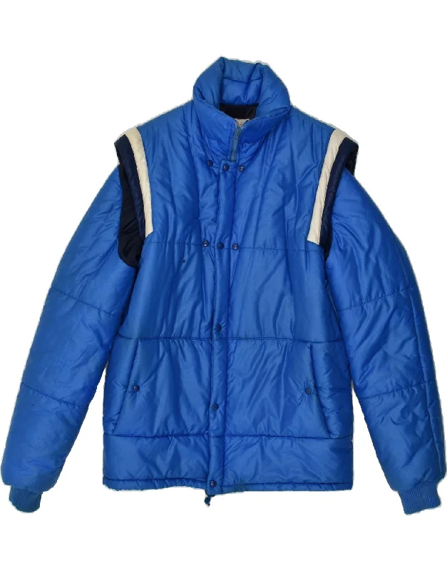 COLMAR Mens Padded Jacket EU 50 Large Blue Polyamide