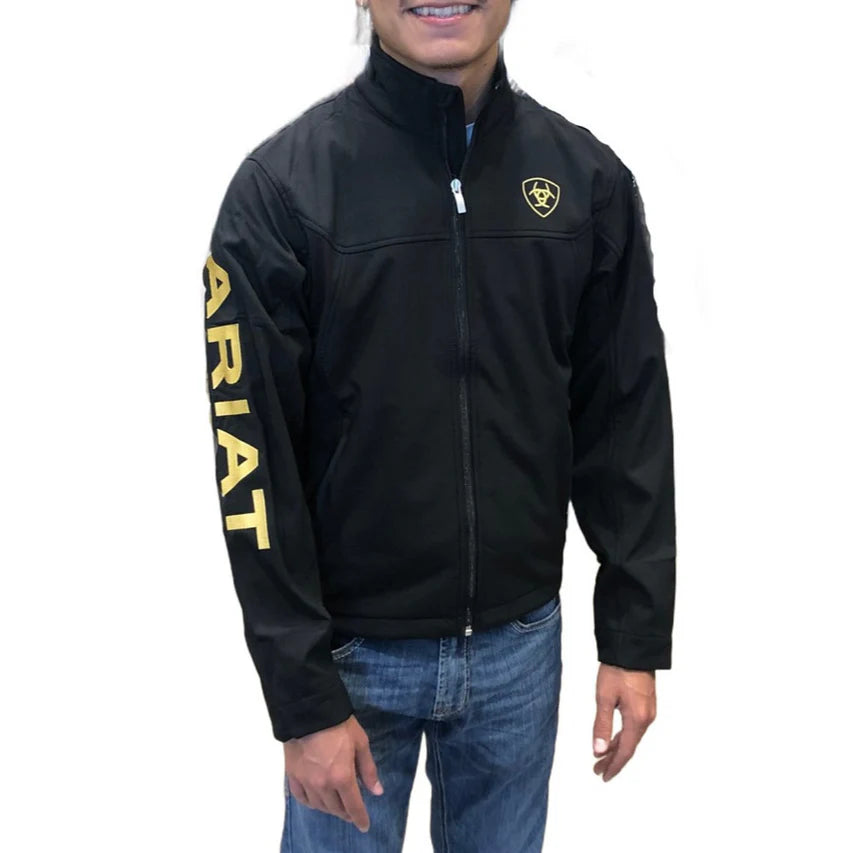 Ariat Tek Mens SoftShell Black Team Gold Jacket