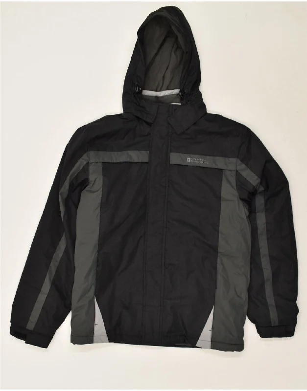 MOUNTAIN WAREHOUSE Mens Hooded Windbreaker Jacket UK 36 Small Black