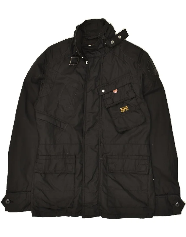 G-STAR Mens Utility Jacket UK 36 Small Black Nylon