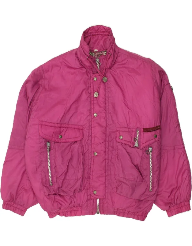 VINTAGE Mens Windbreaker Jacket UK 40 Large Pink Nylon