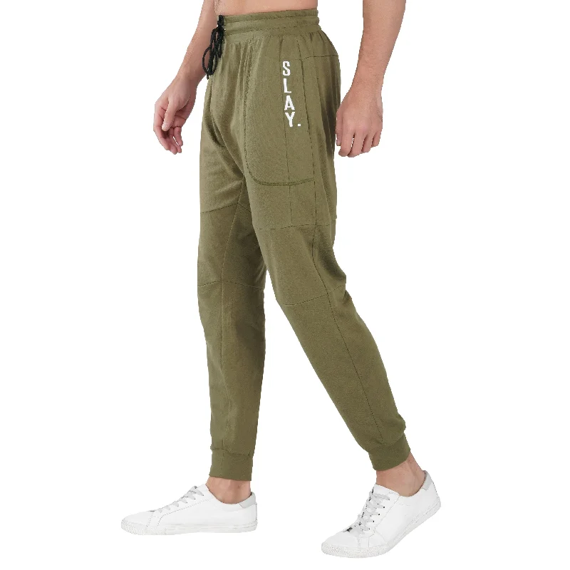 SLAY. Men's Olive Green Joggers