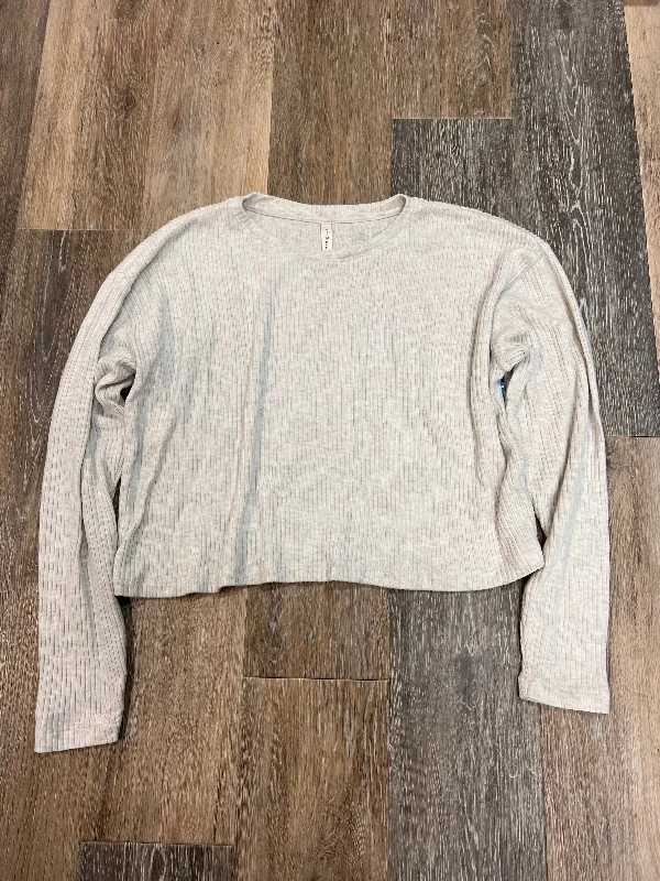 Top Long Sleeve By Babaton In Grey, Size: M