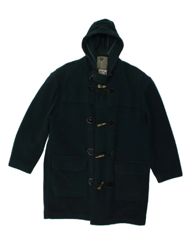 ORCINUS Mens Hooded Duffle Coat IT 46 Small Green Wool