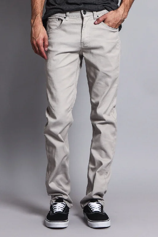 Men's Slim Fit Colored Jeans (Grey)