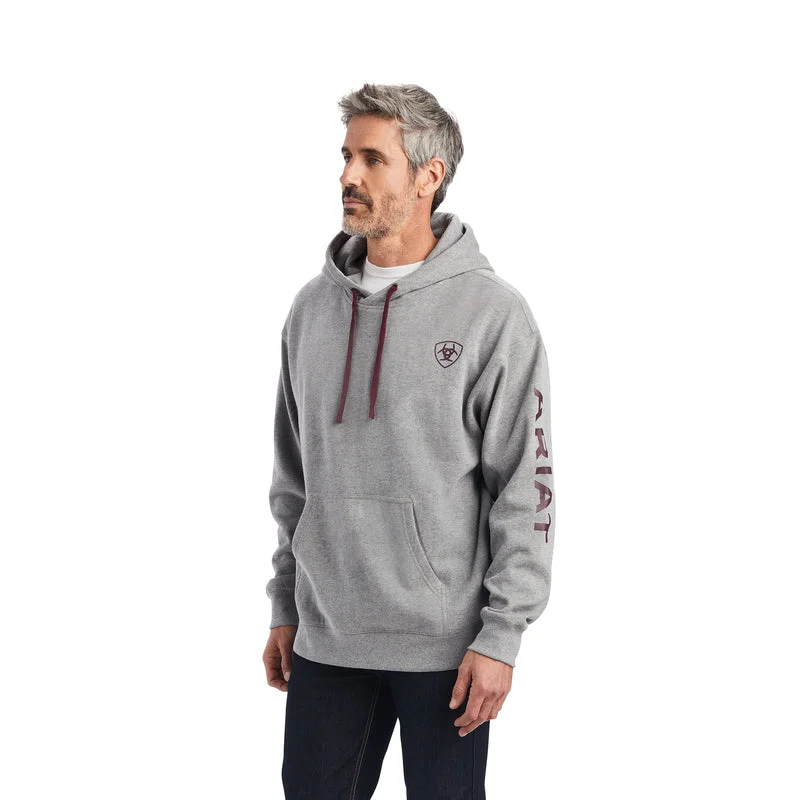 Ariat Men's Ariat Logo Hoodie, Heather Grey