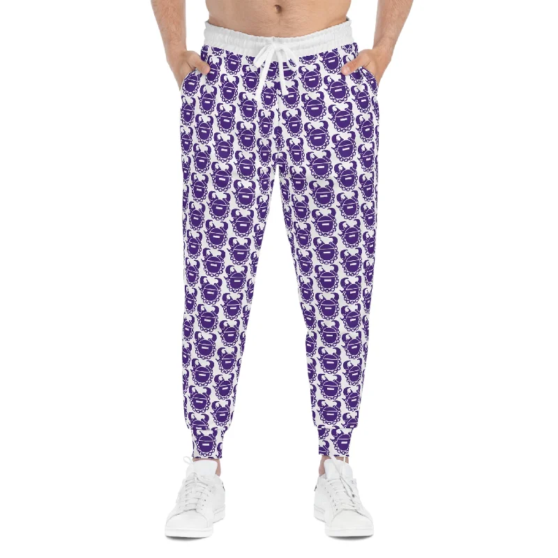 Athletic Joggers - Purple/White - Helmet