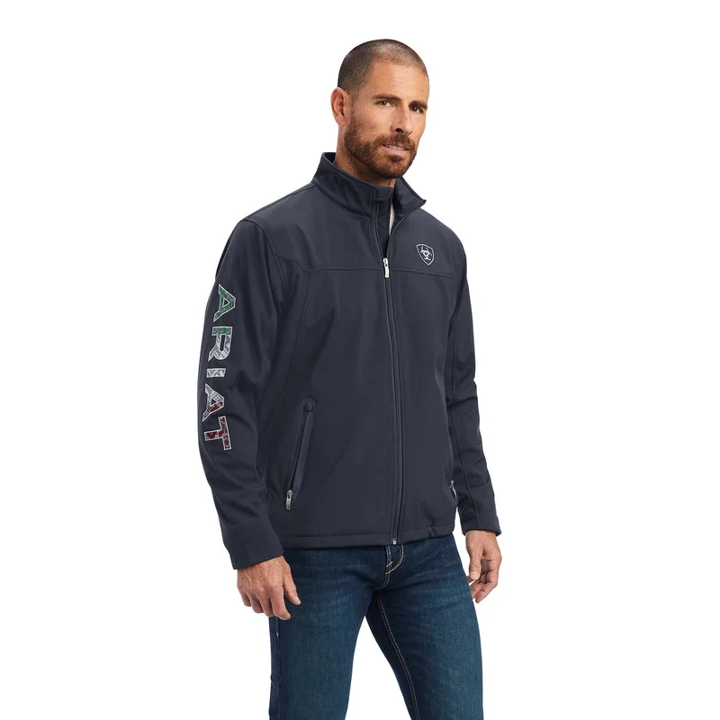 Ariat Men's Thunderbird Team Softshell Jacket, Ebony Gray