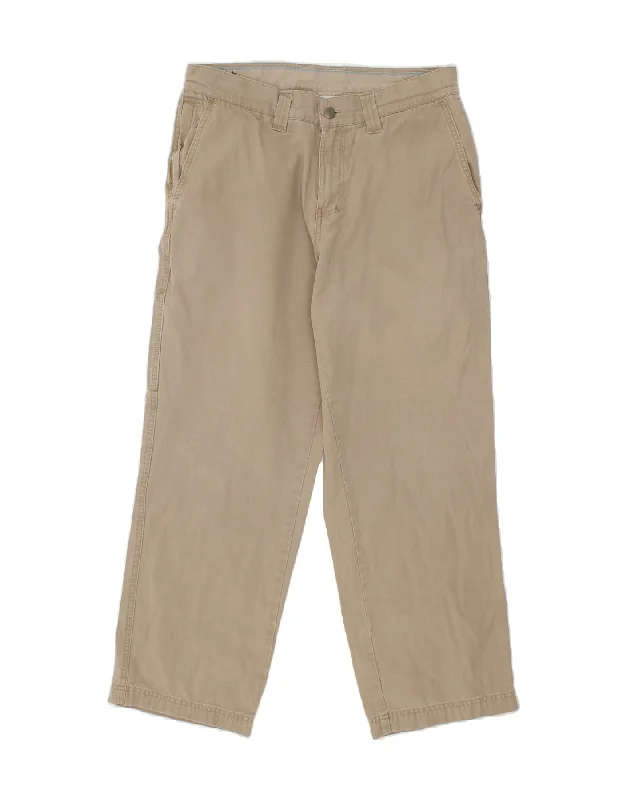 COLUMBIA Mens Straight Chino Trousers W32 L27 Beige Cotton