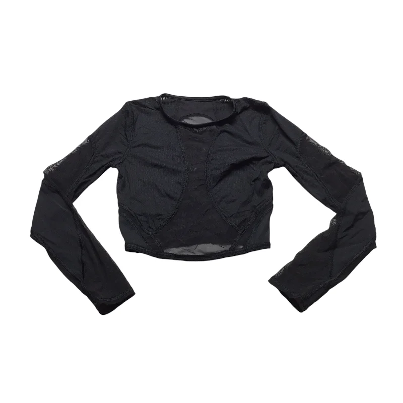 Athletic Top Long Sleeve Crewneck By Lululemon In Black, Size: S