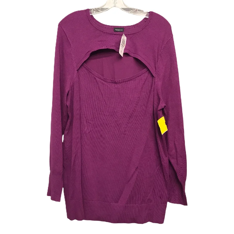 Top Long Sleeve By Torrid In Purple, Size: 3x