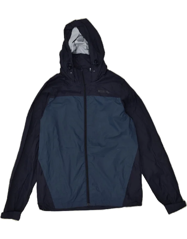 MOUNTAIN WAREHOUSE Mens Hooded Rain Jacket UK 36 Small Navy Blue