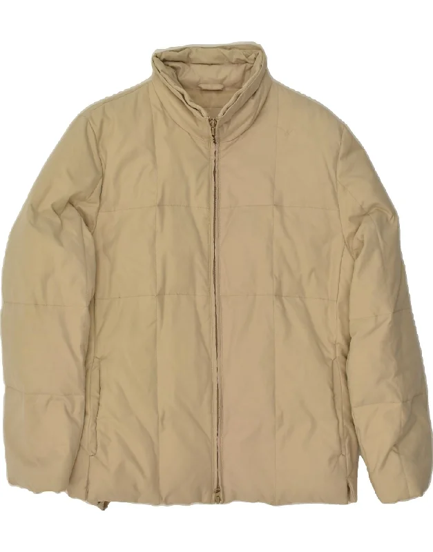 DIADORA Mens Padded Jacket UK 38 Medium Beige Polyamide