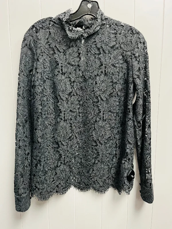 Top Long Sleeve By Carlisle In Grey, Size: 6