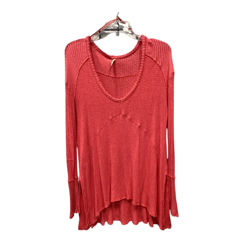 Top Long Sleeve By Free People In Red, Size: S