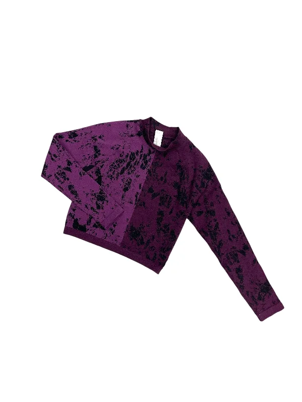 Athletic Top Long Sleeve Crewneck By Fabletics In Purple, Size: M