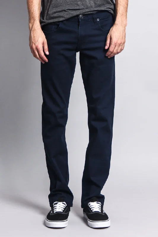 Men's Slim Fit Colored Jeans (Navy)