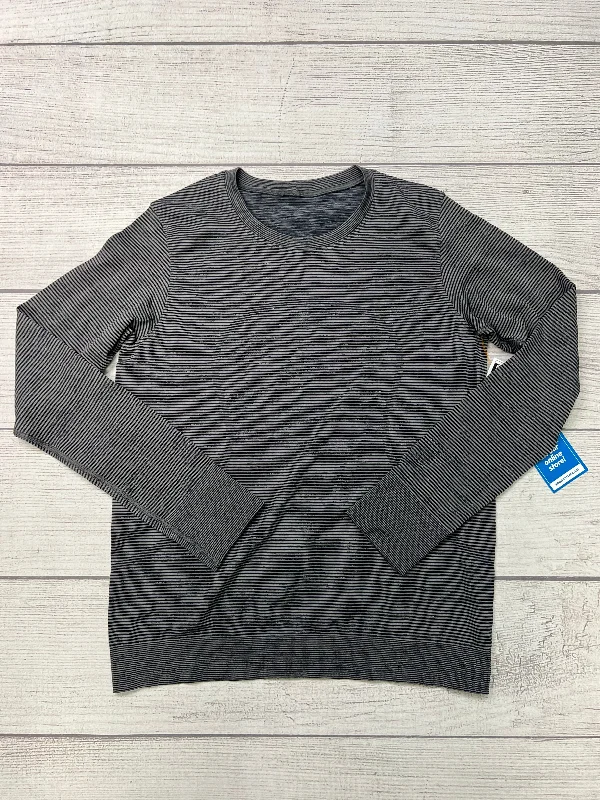 Athletic Top Long Sleeve Crewneck By Lululemon In Grey, Size: S