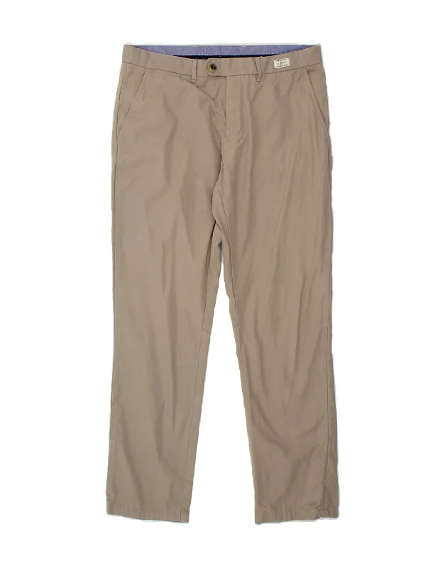 TOMMY HILFIGER Mens Slim Chino Trousers W34 L32 Beige Cotton