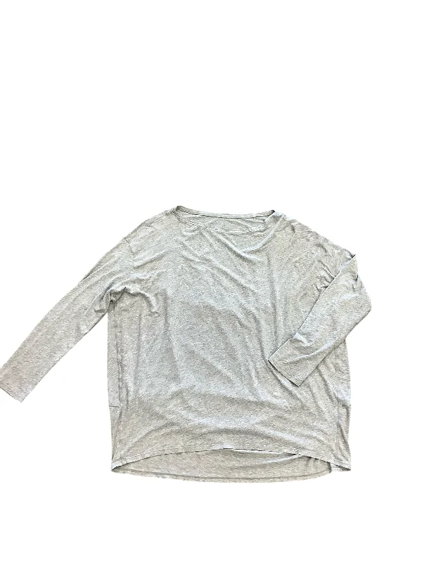 Athletic Top Long Sleeve Crewneck By Lululemon In Grey, Size: L