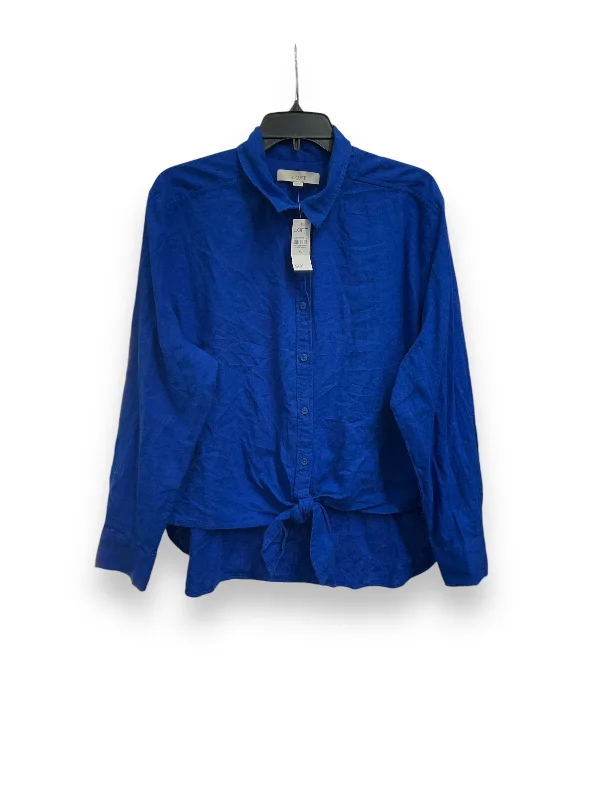 Top Long Sleeve By Loft In Blue, Size: Xl