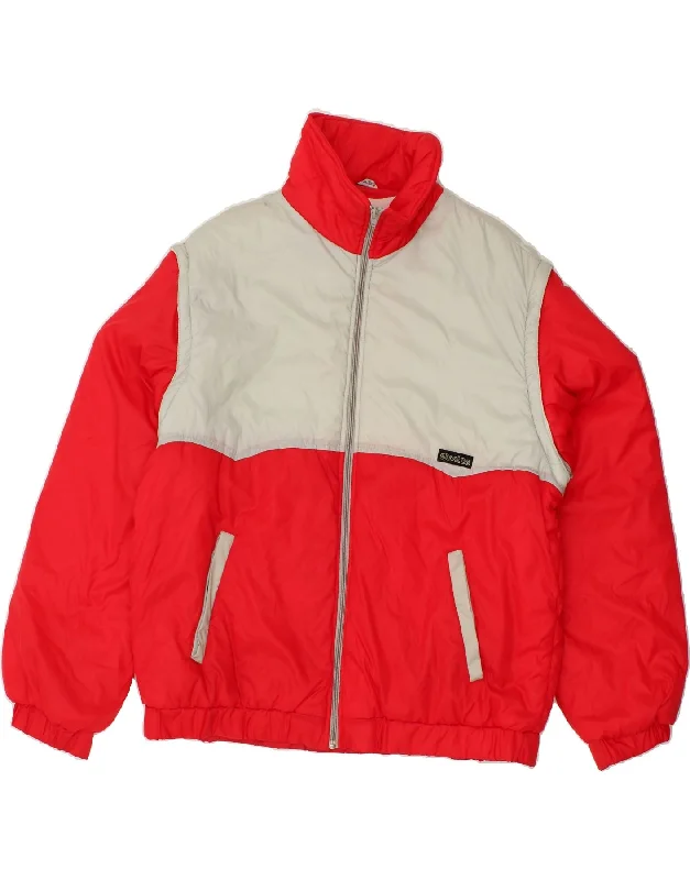 STRATOS Mens Padded Jacket UK 42 XL Red Colourblock Polyester