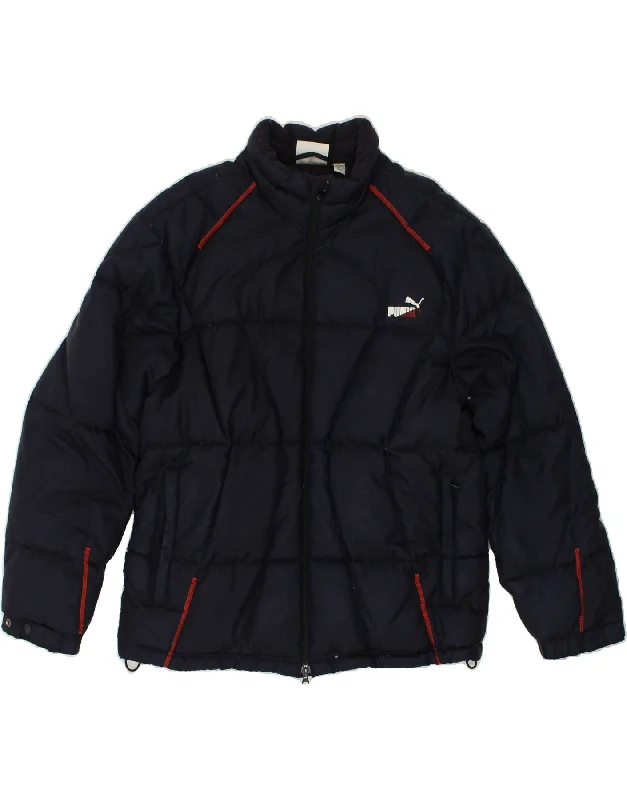 PUMA Mens Padded Jacket UK 38 Medium Navy Blue