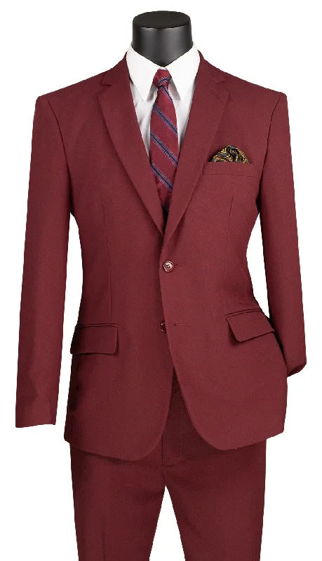 Vinci Suit S-2PPC-Burgundy