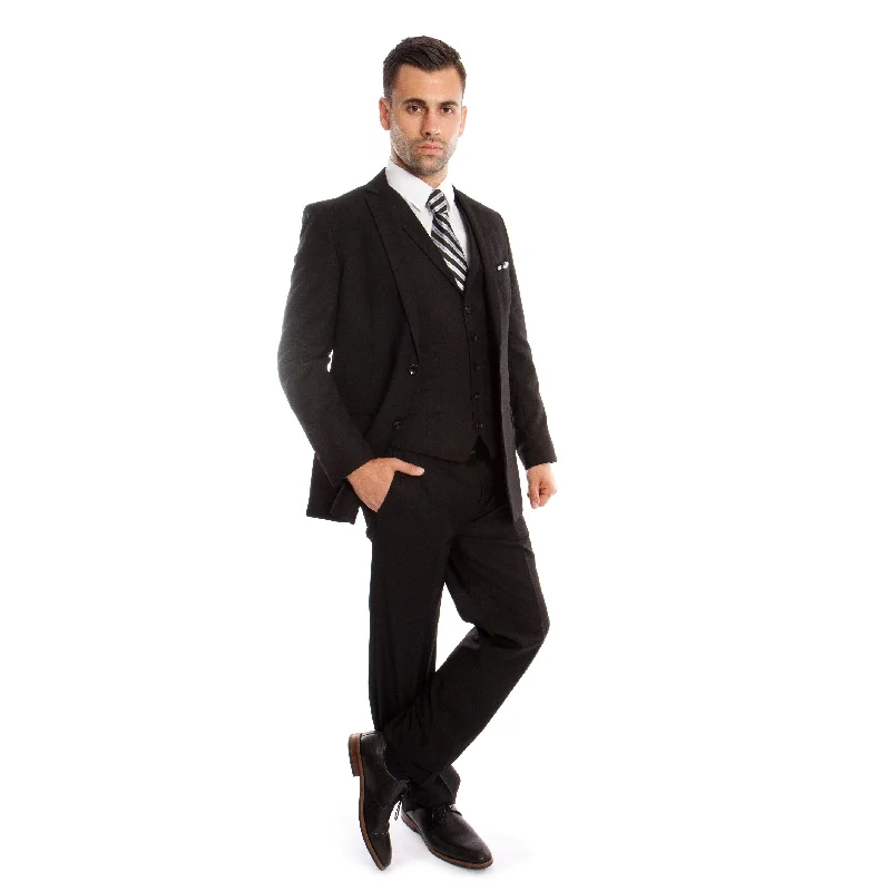 Men's Suit 3 Pieces Slim Fit Collared Vest Notch Lapel Suit