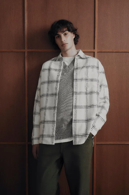 Tanner Brushed Check Long Sleeve Shirt | Limestone Check