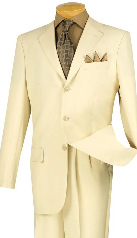 Vinci Men Suit 3PPC-Ivory