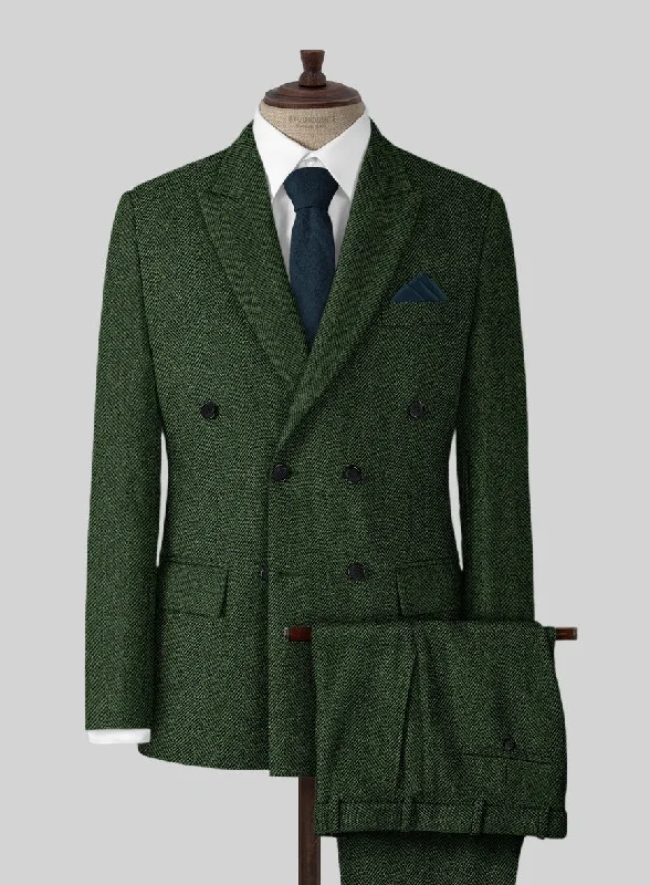 Highlander Heavy Green Herringbone Tweed Suit