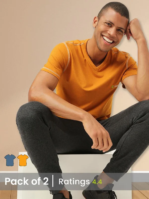 Men's Organic Bamboo Casual Tees - V Neck - (Pack of 2)