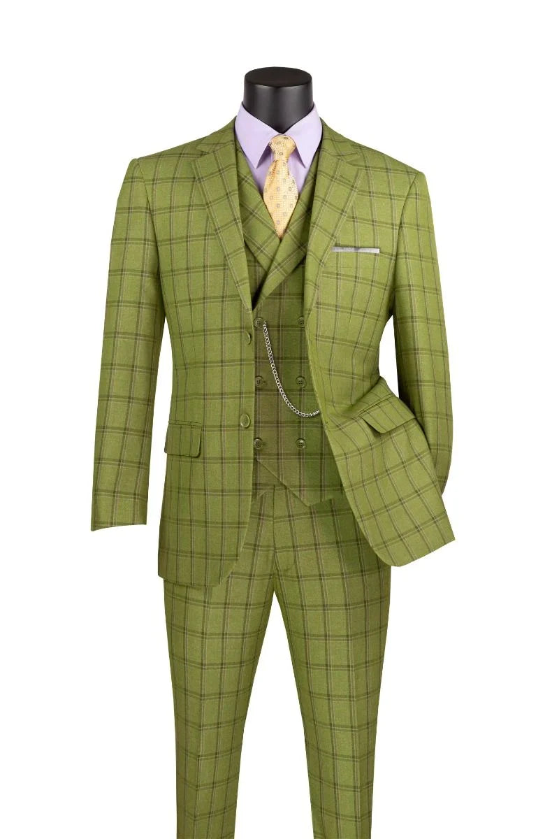 Vinci Men Suit MV2W-4C-Moss