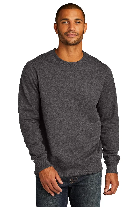 District Mens Re-Fleece Crewneck Sweatshirt - Heather Charcoal Grey