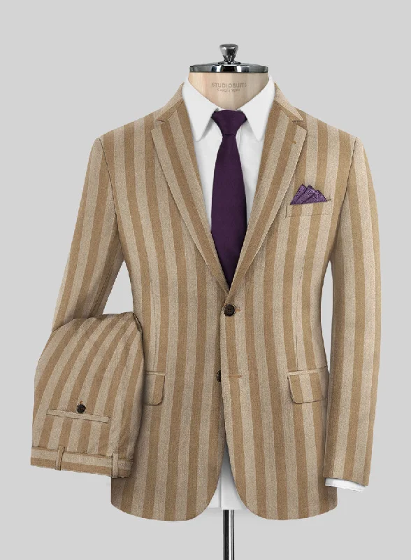 Italian Ildefo Brown Wool Suit