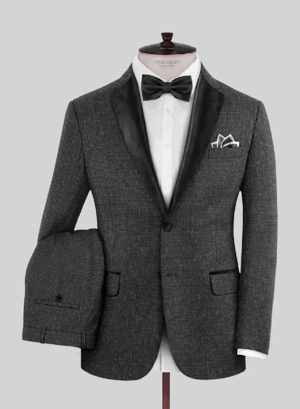 Napolean Bob Weave Gray Wool Tuxedo Suit