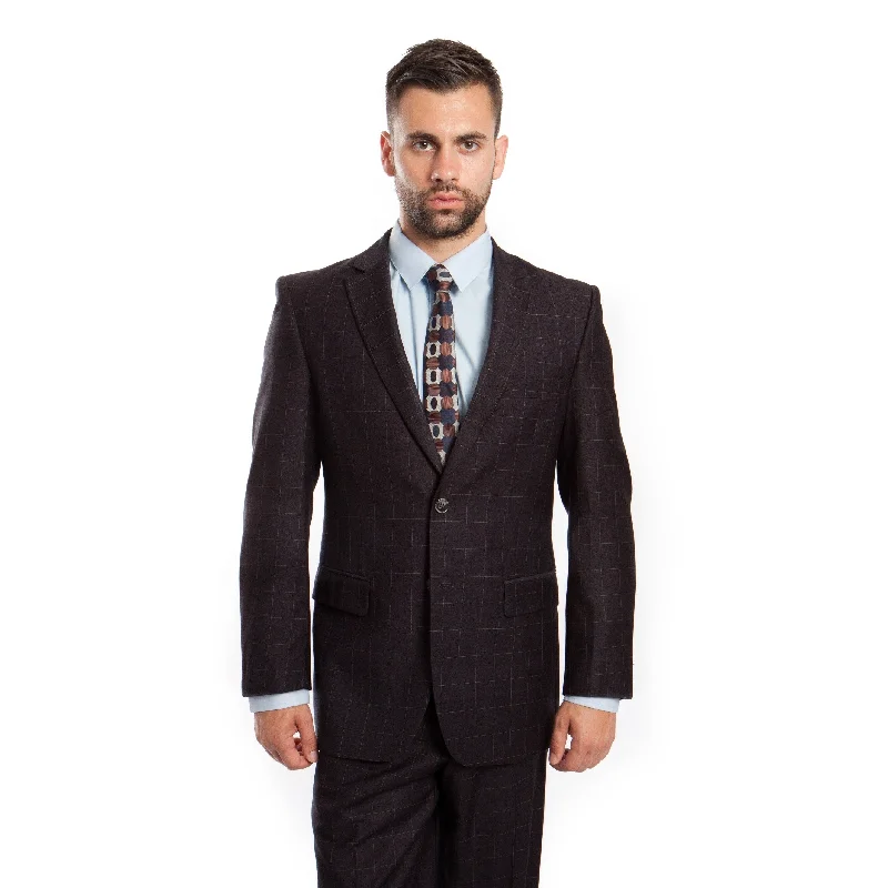 Mens Vintage Jacket Suits Notch Lapel Suit Set