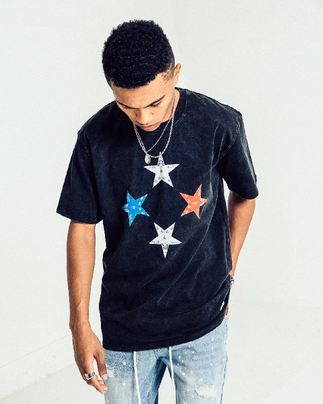 Carré Star Sign Vintage T-Shirt Washed Black