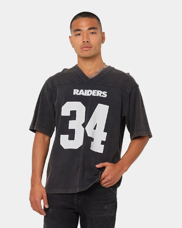 Mitchell Raiders Off Field Helmet Vintage T-Shirt Faded Black