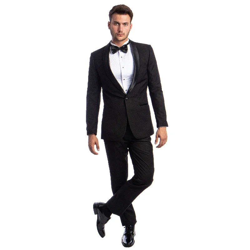 Slim Fit Tuxedo 2-Pc Shawl Collar Tuxedo for Men-All Occasion Tuxedo